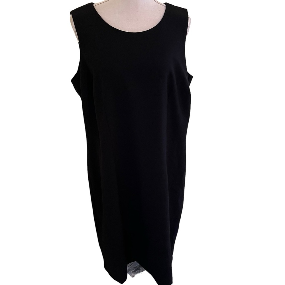 Chadwick's Black Sleeveless Classic Sheath Dress 16W
